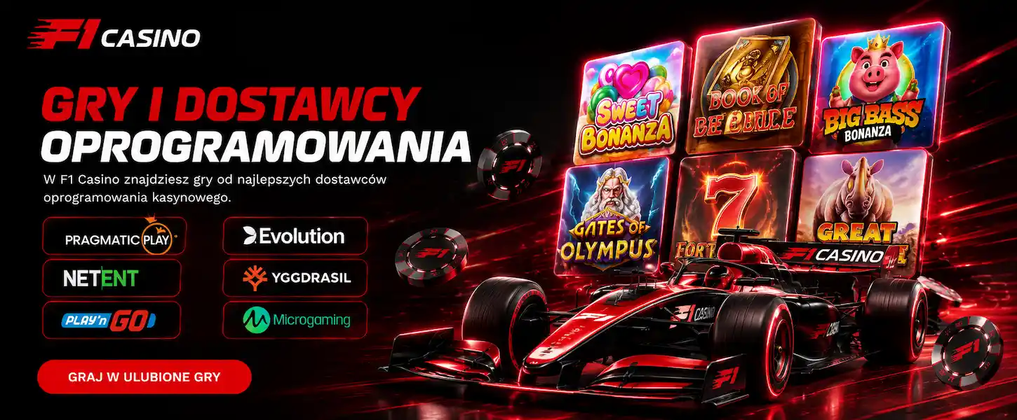 F1 Casino oferuje szeroki wybór gier od renomowanych dostawców oprogramowania, dostępnych na różnych urządzeniach.
